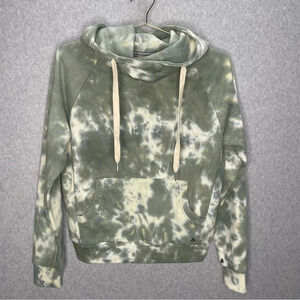 Ampersand Avenue Tie Dyed Hippie Festival Green Cream Pull On Hoddie